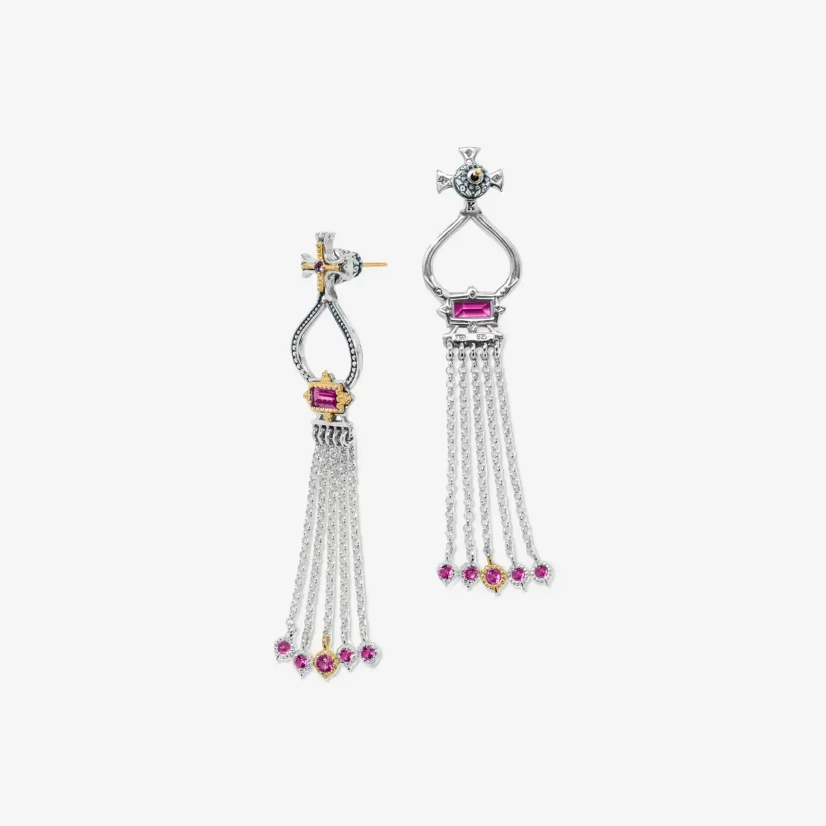 Konstantino Konstantino Dome Sterling Silver & 18K Yellow Gold Corundum Tassel Earrings by The Solist | Thumbnail 2 Konstantino Konstantino Dome Sterling Silver & 18K Yellow Gold Corundum Tassel Earrings by The Solist | Thumbnail 2