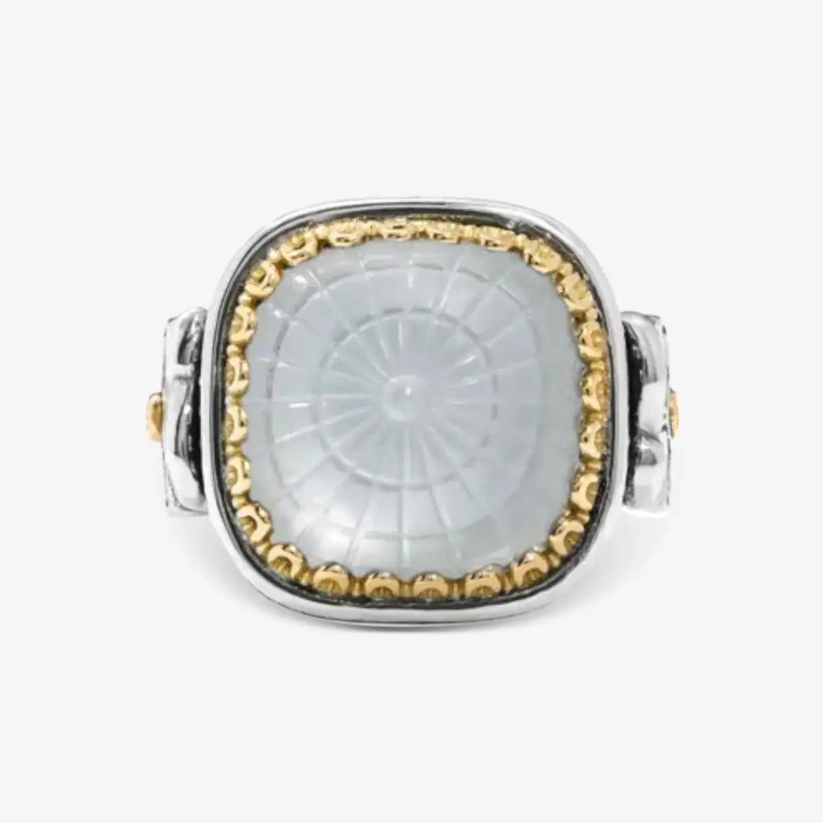 Konstantino Konstantino Dome Sterling Silver & 18k Yellow Gold Mother of Doublet Ring Sz. 7 by The Solist | Thumbnail 2