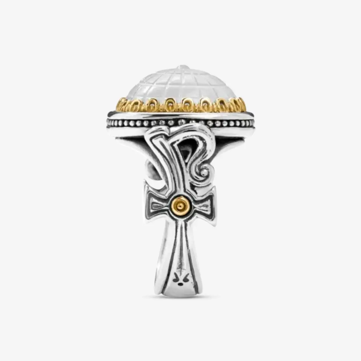 Konstantino Konstantino Dome Sterling Silver & 18k Yellow Gold Mother of Doublet Ring Sz. 7 by The Solist | Thumbnail 3