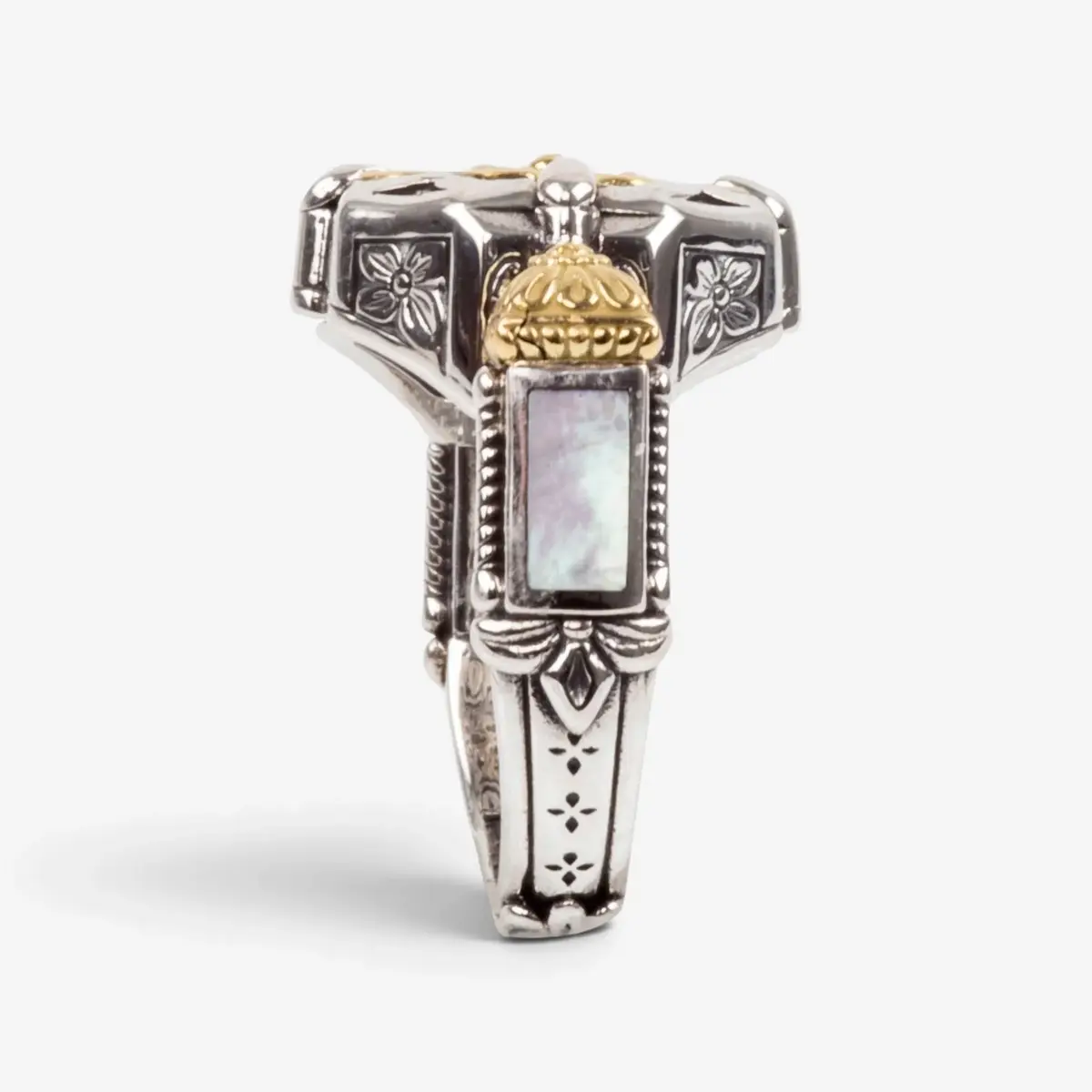 Konstantino Konstantino Hestia Sterling Silver 18k Yellow Gold & MOP Ring Sz. 7 by The Solist | Thumbnail 2