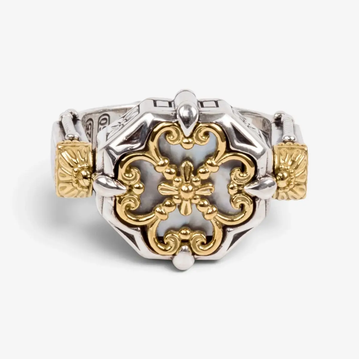 Konstantino Konstantino Hestia Sterling Silver 18k Yellow Gold & MOP Ring Sz. 7 by The Solist | Thumbnail 3