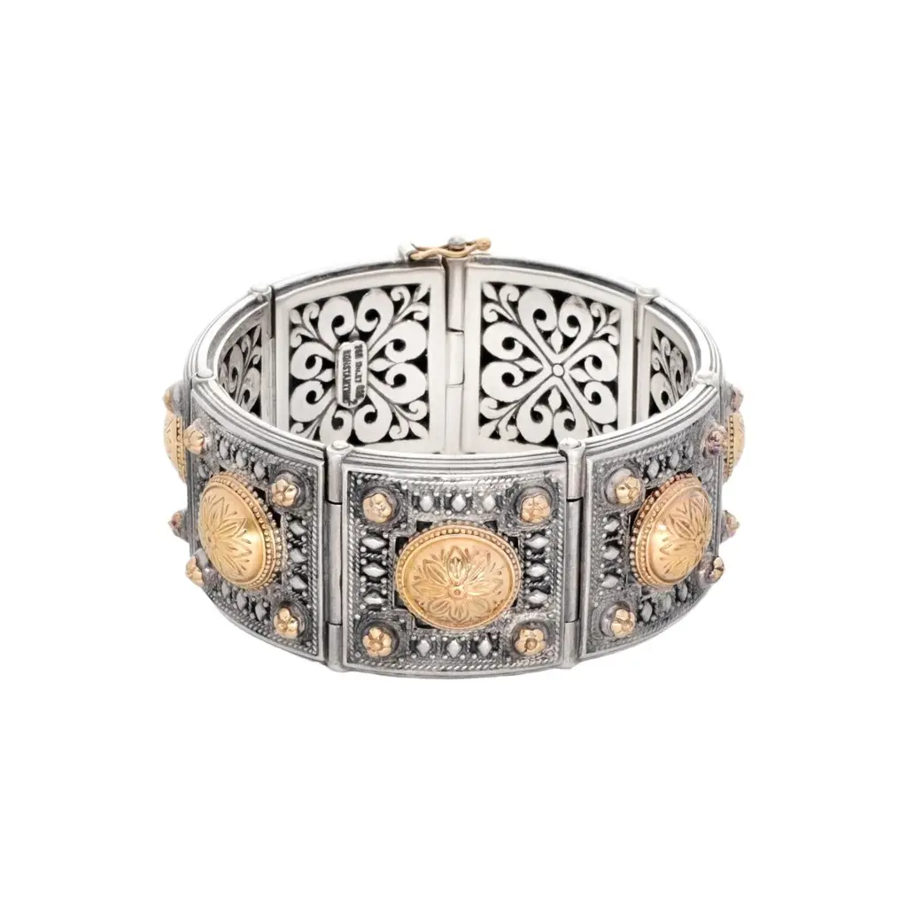 Konstantino SG Classic Sterling Silver & 18K Yellow Gold Onyx Bracelet by The Solist Konstantino SG Classic Sterling Silver & 18K Yellow Gold Onyx Bracelet by The Solist