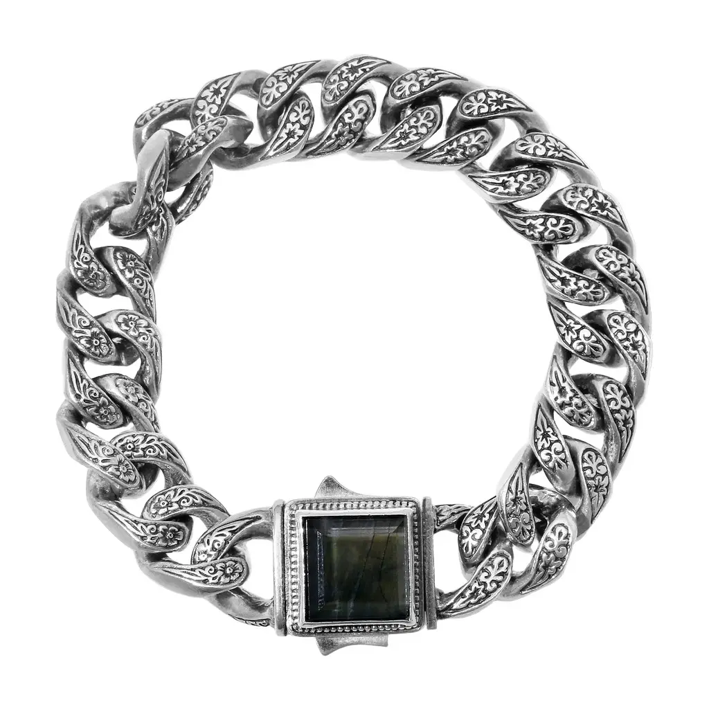 Konstantino Sparta Sterling Silver Spectrolite Link Bracelet by The Solist Konstantino Sparta Sterling Silver Spectrolite Link Bracelet by The Solist
