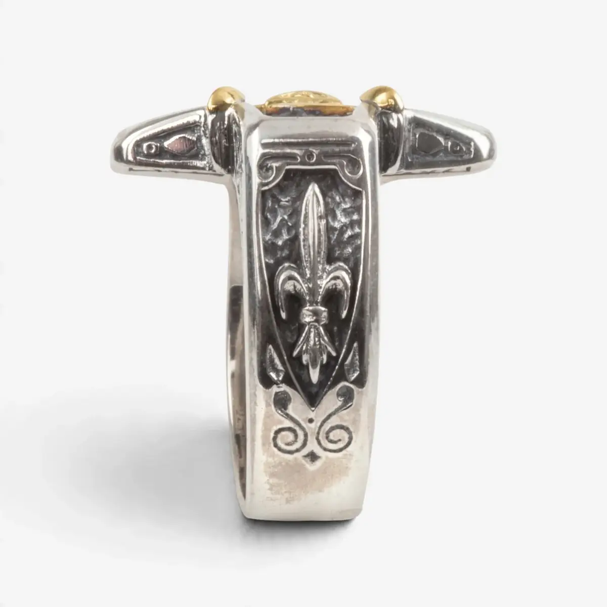 Konstantino Konstantino Stavros Sterling Silver & 18k Yellow Gold Ring Sz. 10 by The Solist | Thumbnail 3