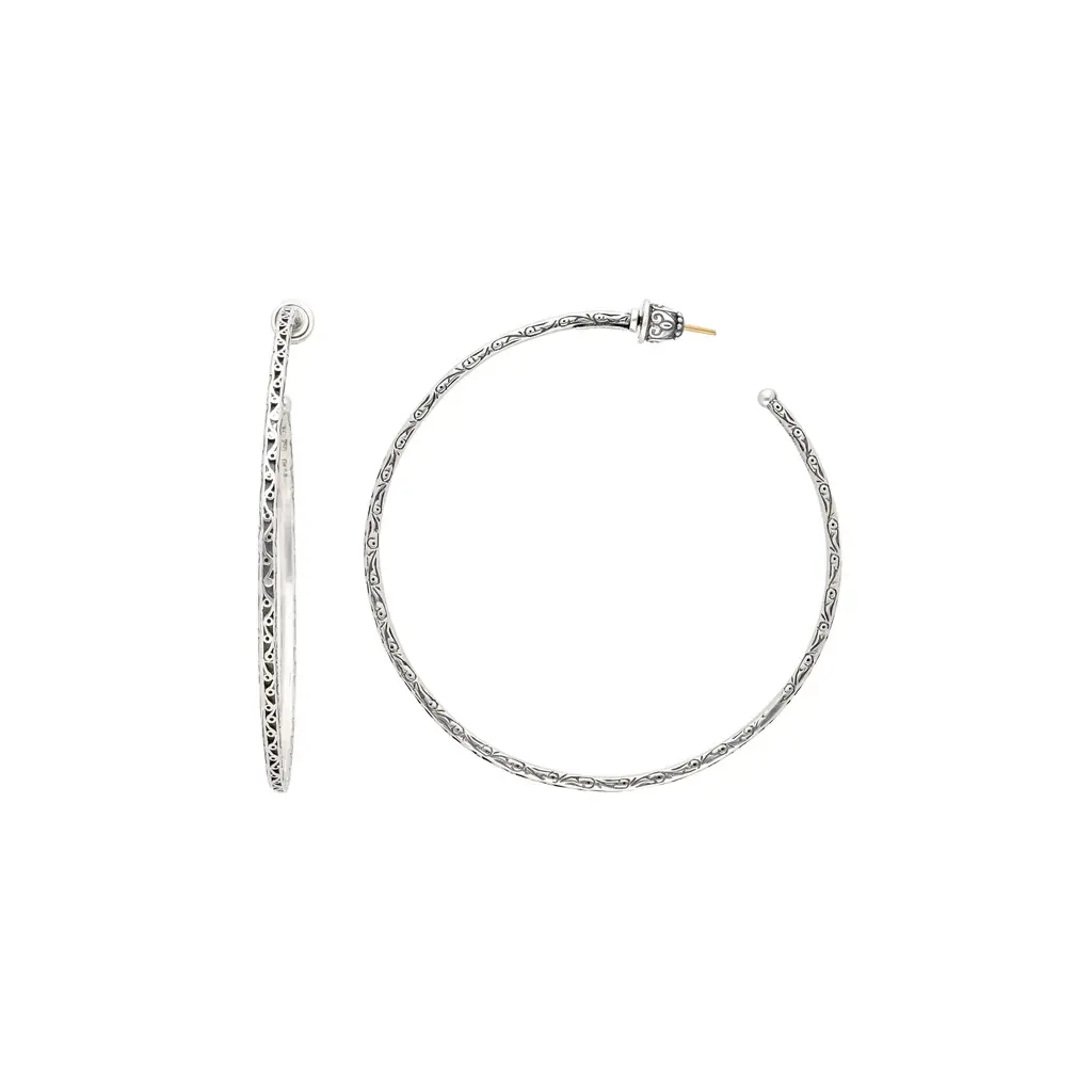 Konstantino Sterling Silver Classic Hoop Earrings by The Solist Konstantino Sterling Silver Classic Hoop Earrings by The Solist