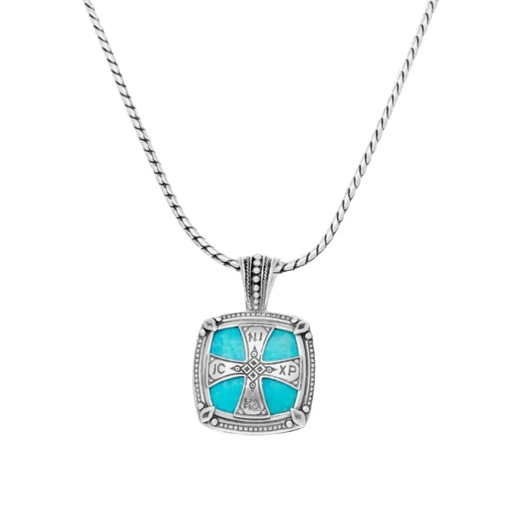 Konstantino Sterling Silver Turquoise Pendant Necklace by The Solist Konstantino Sterling Silver Turquoise Pendant Necklace by The Solist