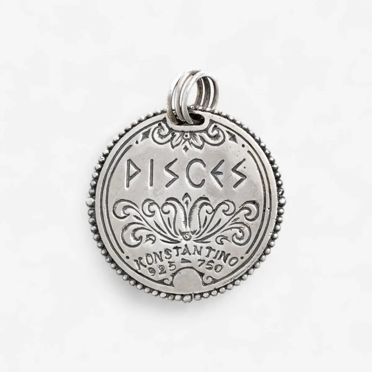 Konstantino Konstantino Zodiac Pisces Sterling Silver & 18K Yellow Gold Diamond Carved Pendant Necklace by The Solist | Thumbnail 4 Konstantino Konstantino Zodiac Pisces Sterling Silver & 18K Yellow Gold Diamond Carved Pendant Necklace by The Solist | Thumbnail 4