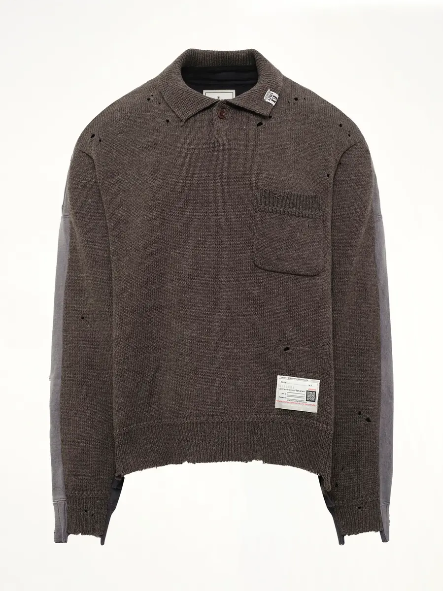 Maison MIHARA YASUHIRO Sweat Combined Knit Sweater | Thumbnail 2