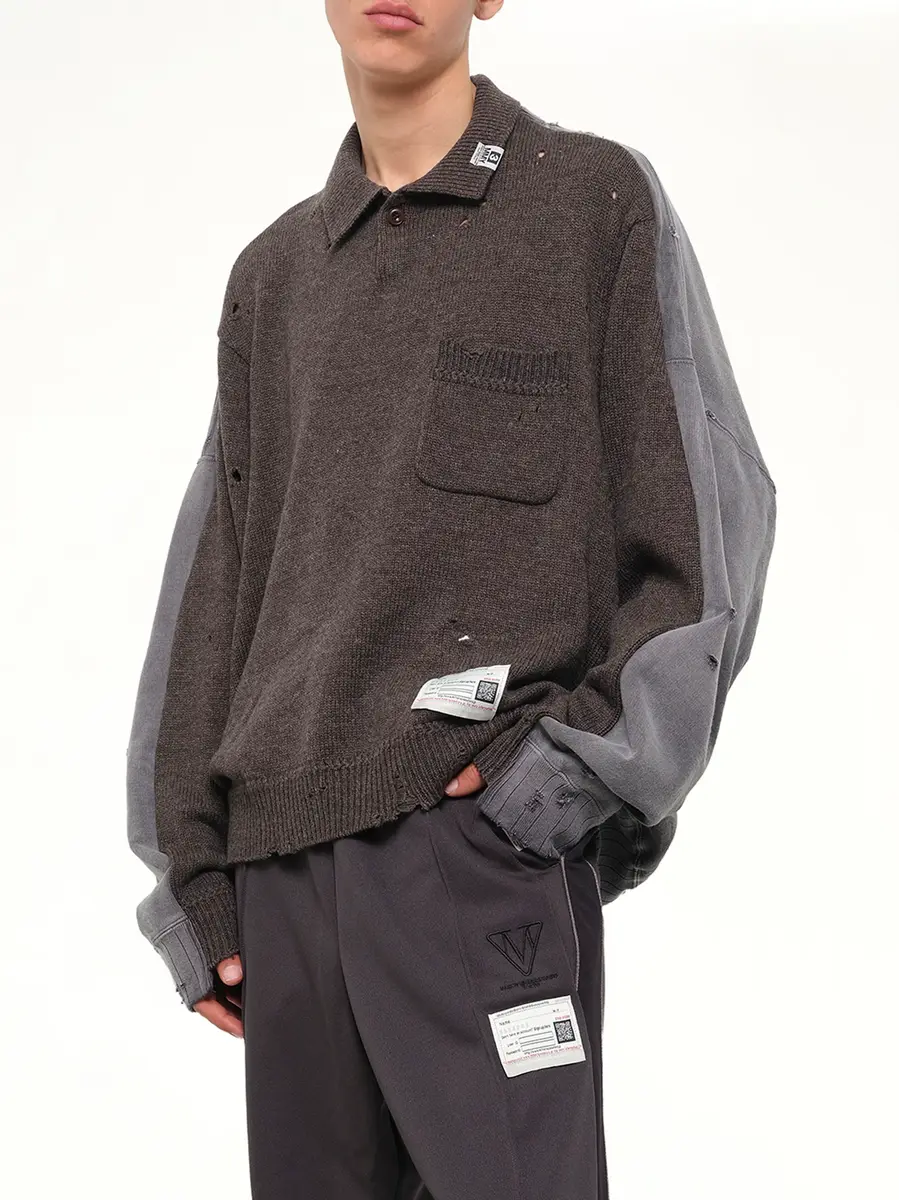Maison MIHARA YASUHIRO Sweat Combined Knit Sweater | Thumbnail 6