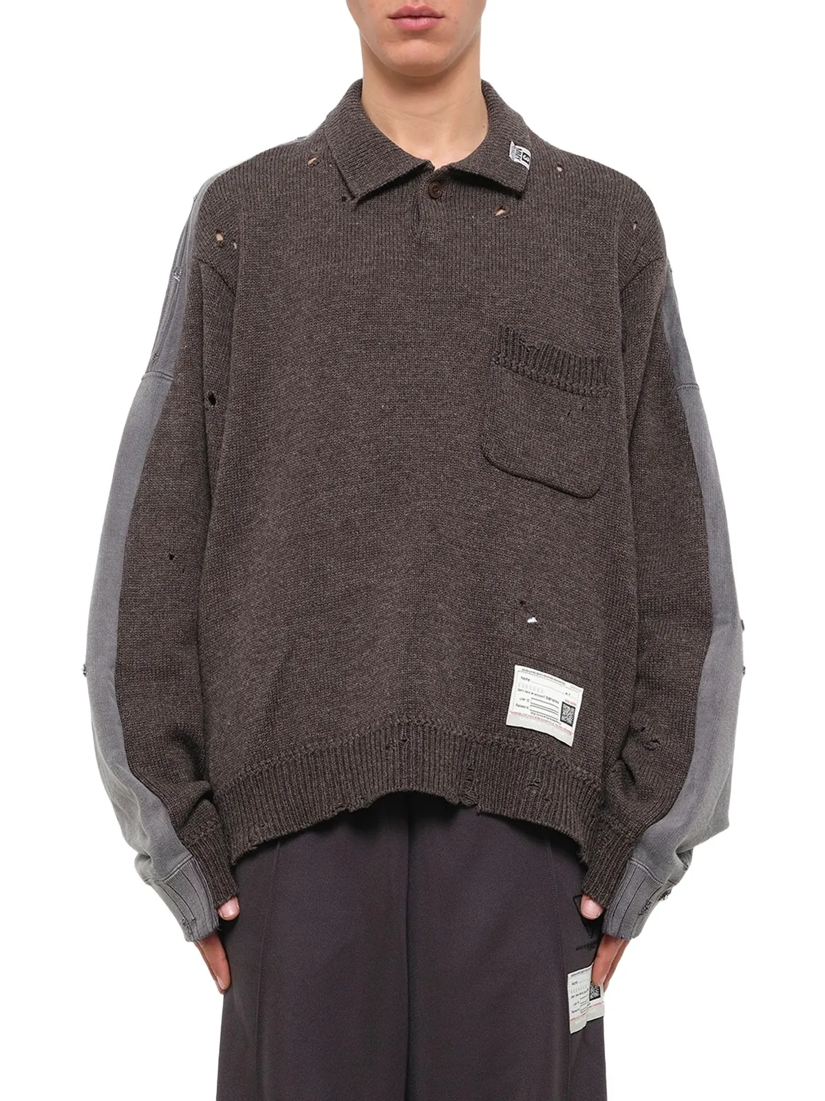 Maison MIHARA YASUHIRO Sweat Combined Knit Sweater