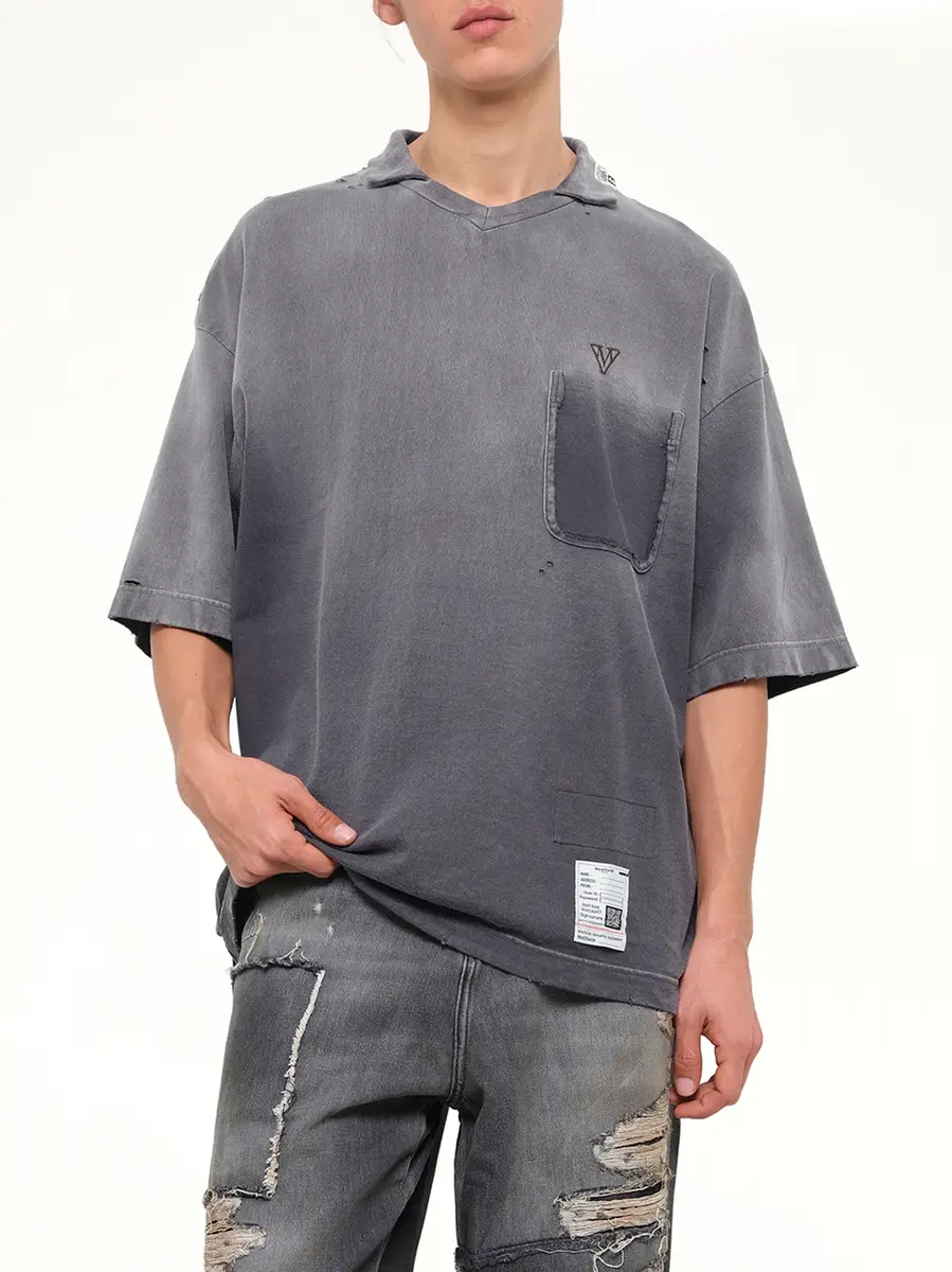 Maison MIHARA YASUHIRO Sun Faded Collared T-shirt | Thumbnail 6