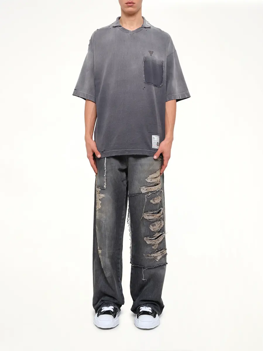 Maison MIHARA YASUHIRO Sun Faded Collared T-shirt | Thumbnail 7