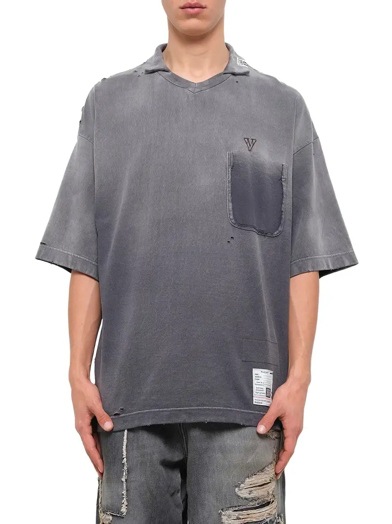 Maison MIHARA YASUHIRO Sun Faded Collared T-shirt
