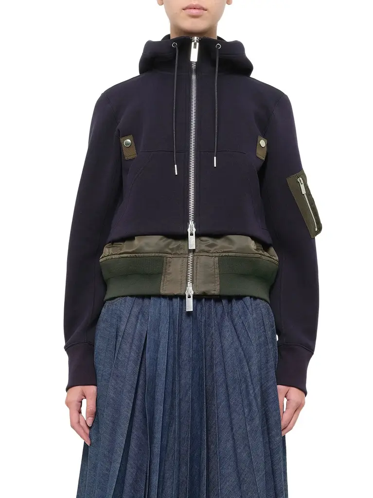 Sponge Sweat Hoodie in Navy/dark Khaki