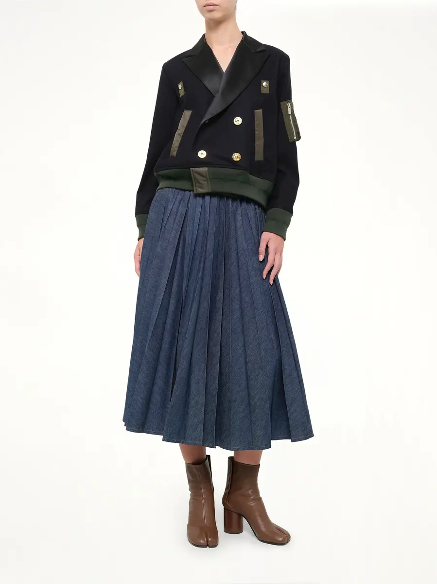 Sacai Wool Flannel x Nylon Twill Jacket | Thumbnail 4 Sacai Wool Flannel x Nylon Twill Jacket | Thumbnail 4