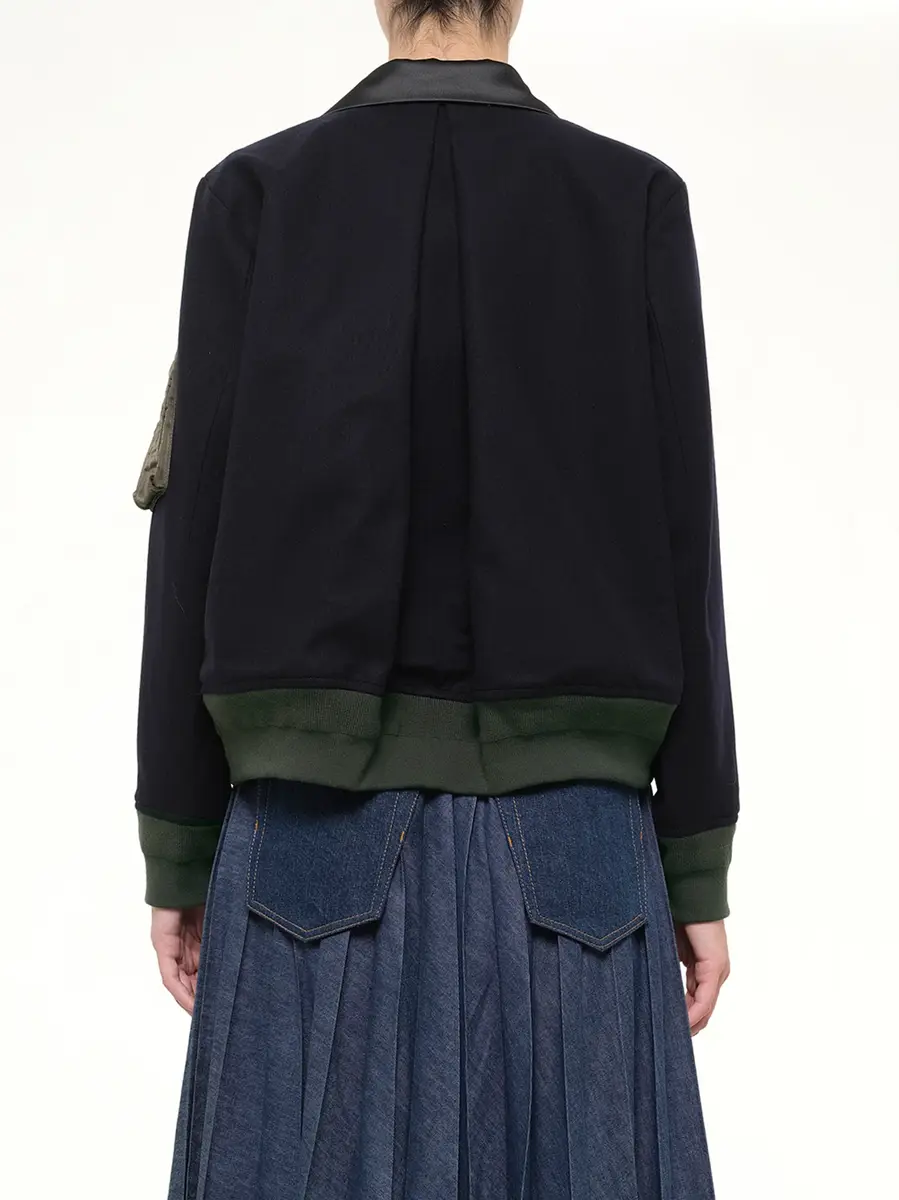 Sacai Wool Flannel x Nylon Twill Jacket | Thumbnail 5 Sacai Wool Flannel x Nylon Twill Jacket | Thumbnail 5