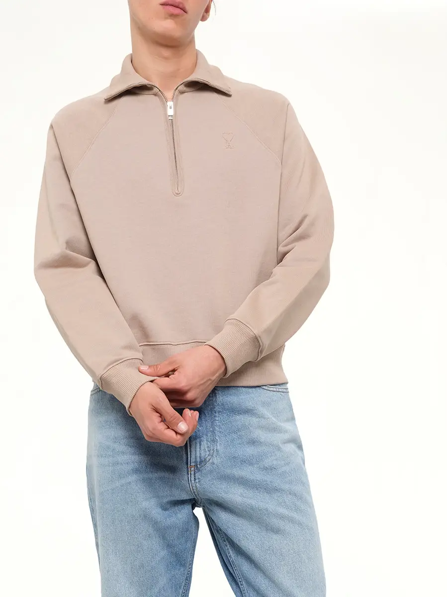 AMI PARIS Embossed Ami De Coeur Zipped Sweatshirt | Thumbnail 6 AMI PARIS Embossed Ami De Coeur Zipped Sweatshirt | Thumbnail 6