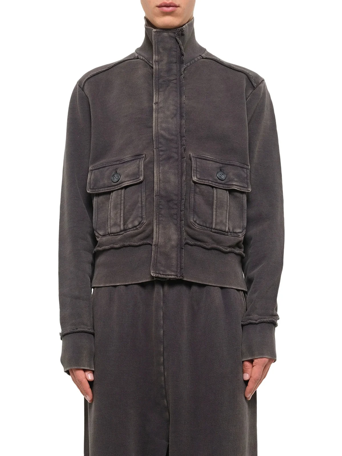 Entire Studios Supply Track Jacket in Washed Black