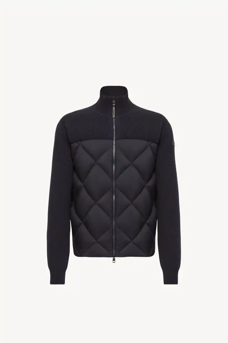 Moncler Wool-cashmere Down Cardigan | Thumbnail 2