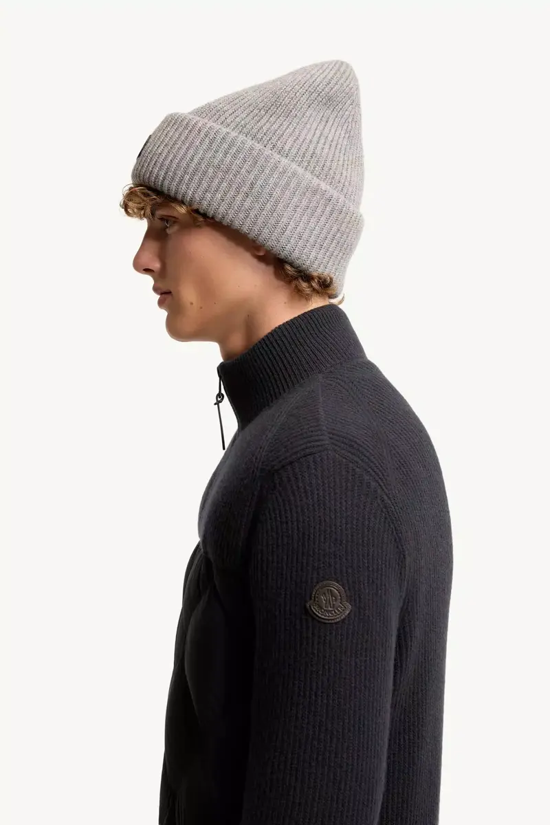 Moncler Wool-cashmere Down Cardigan | Thumbnail 4