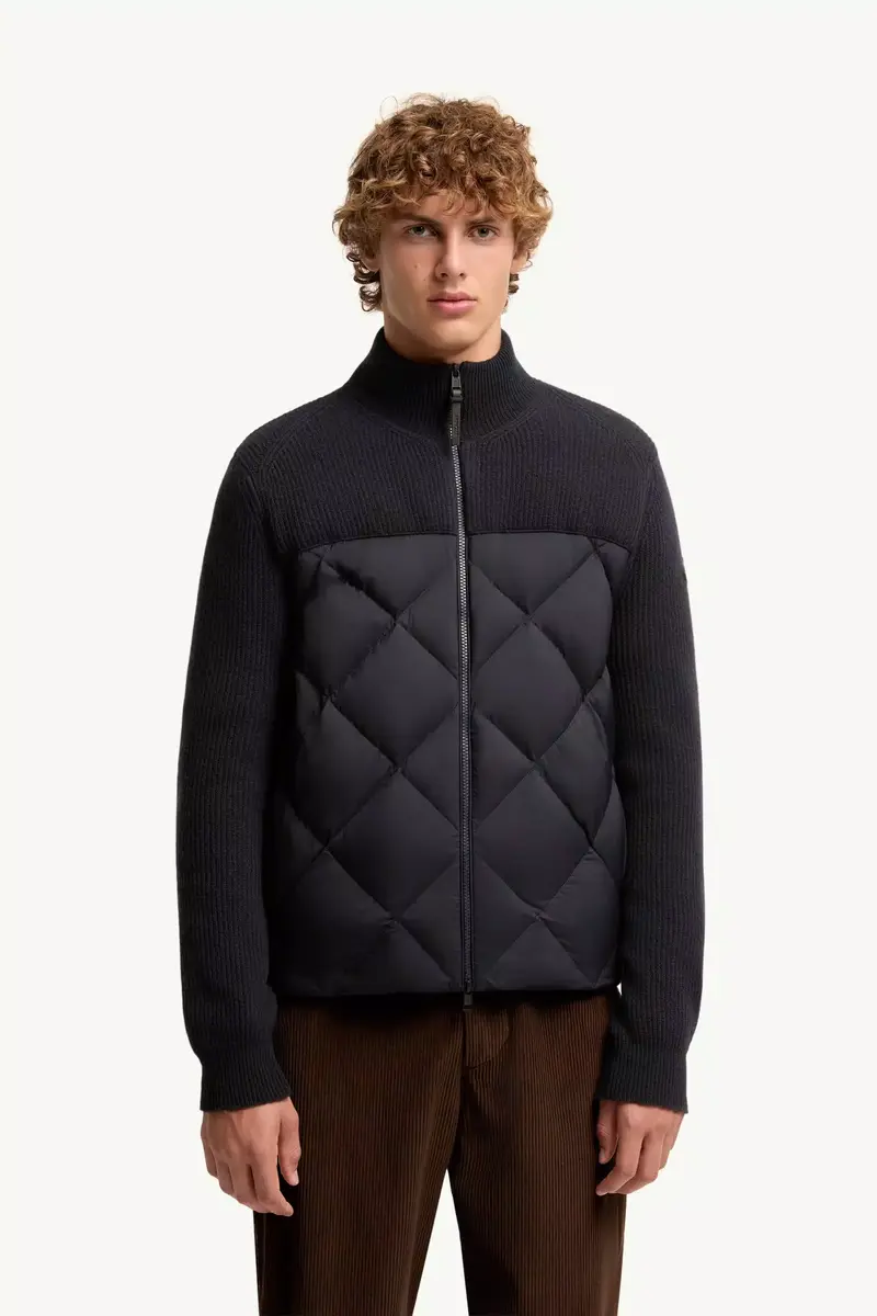 Moncler Wool-cashmere Down Cardigan | Thumbnail 5