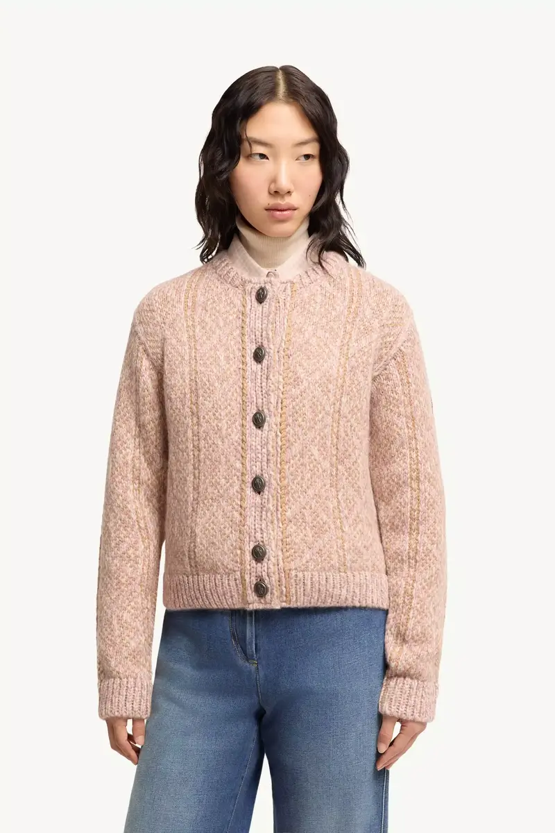 Moncler Grenoble Argyle Jacquard Alpaca & Wool Blend Cardigan | Thumbnail 5