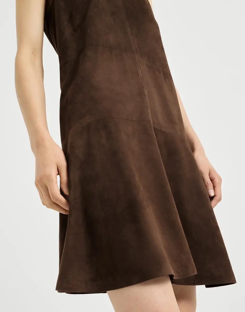 Brunello Cucinelli Suede mini dress | Thumbnail 4 Brunello Cucinelli Suede mini dress | Thumbnail 4