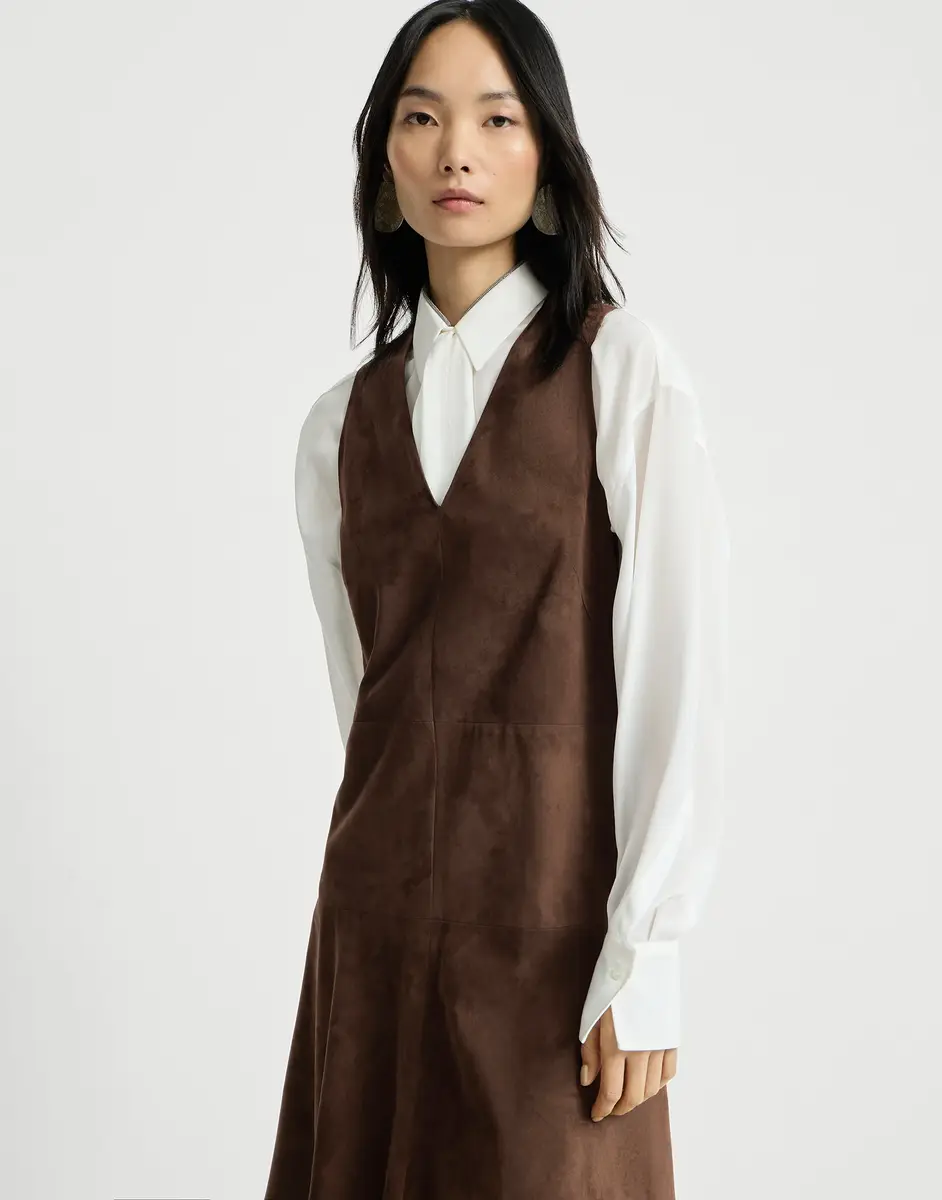 Brunello Cucinelli Suede mini dress | Thumbnail 5 Brunello Cucinelli Suede mini dress | Thumbnail 5