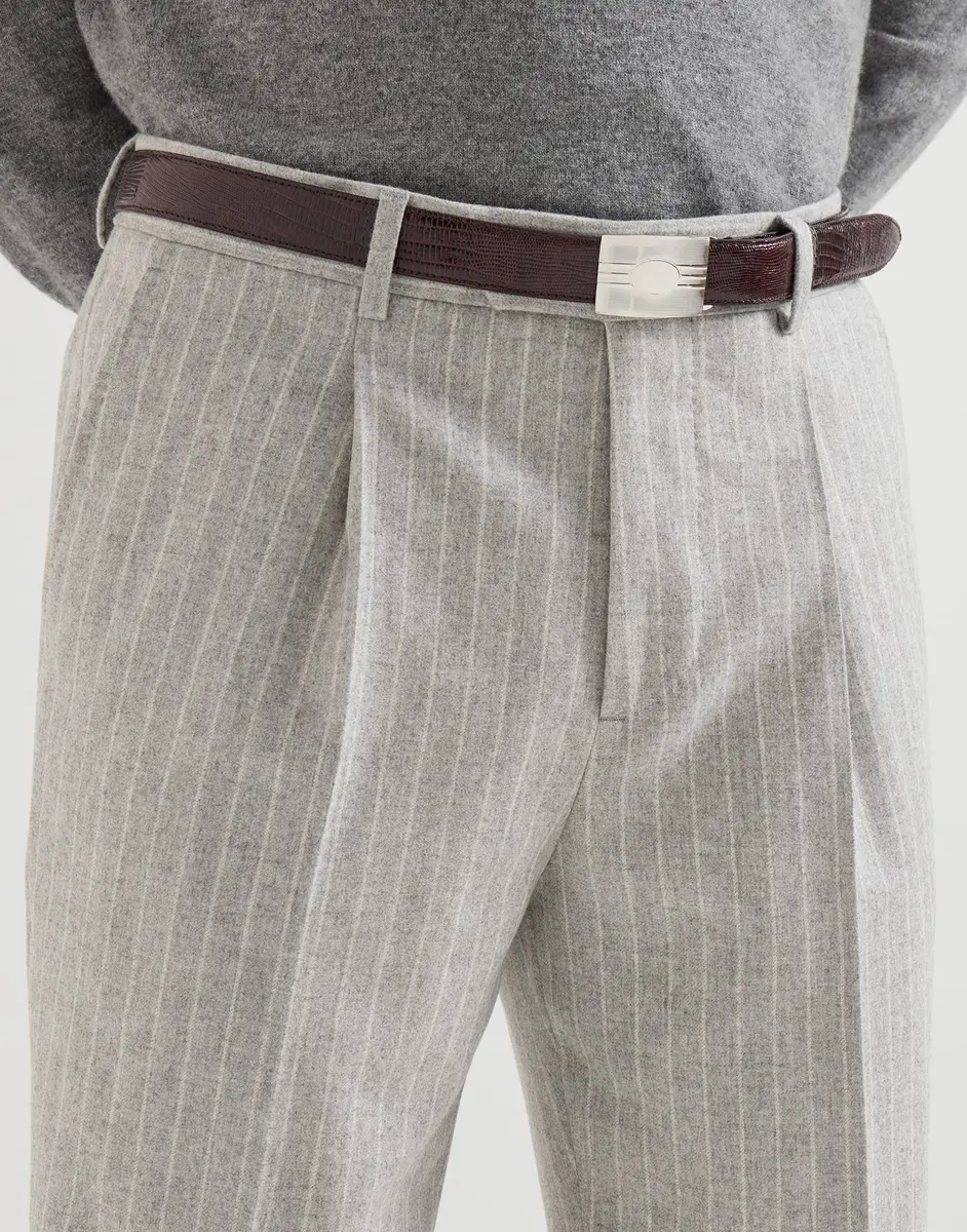 Brunello Cucinelli Chalk stripe flannel trousers | Thumbnail 4 Brunello Cucinelli Chalk stripe flannel trousers | Thumbnail 4