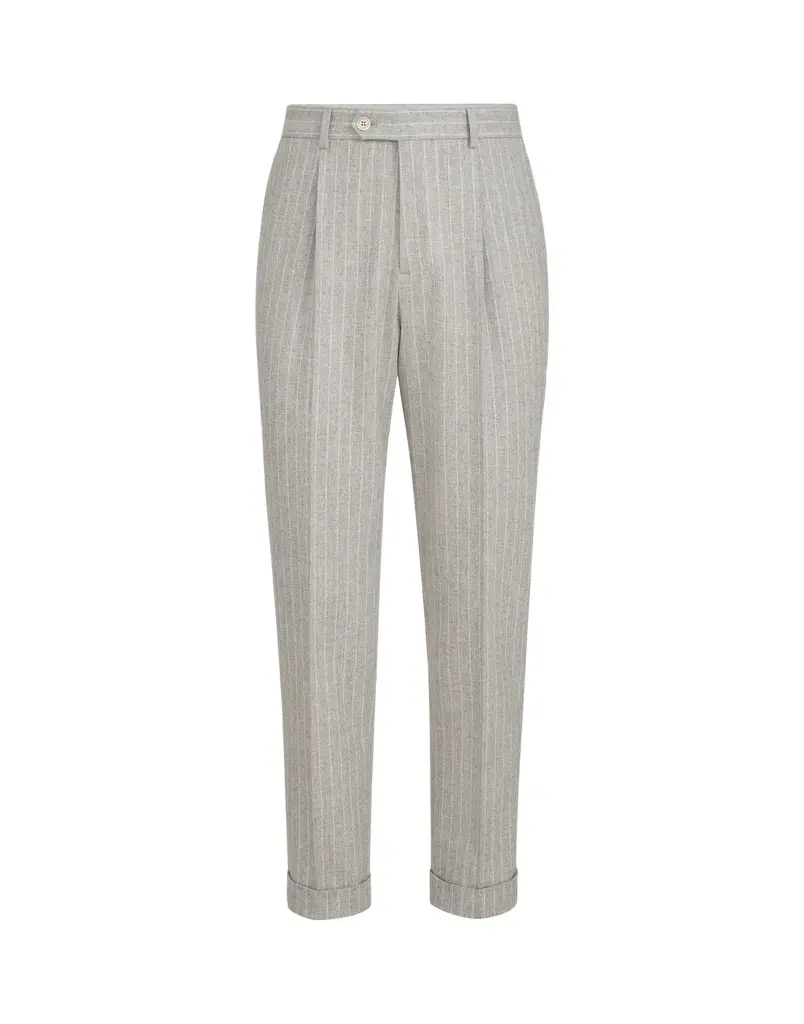 Brunello Cucinelli Chalk stripe flannel trousers
