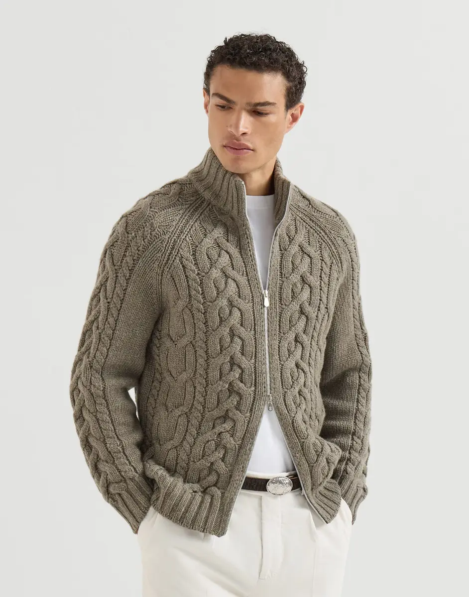 Brunello Cucinelli Cashmere cardigan with zipper | Thumbnail 2 Brunello Cucinelli Cashmere cardigan with zipper | Thumbnail 2