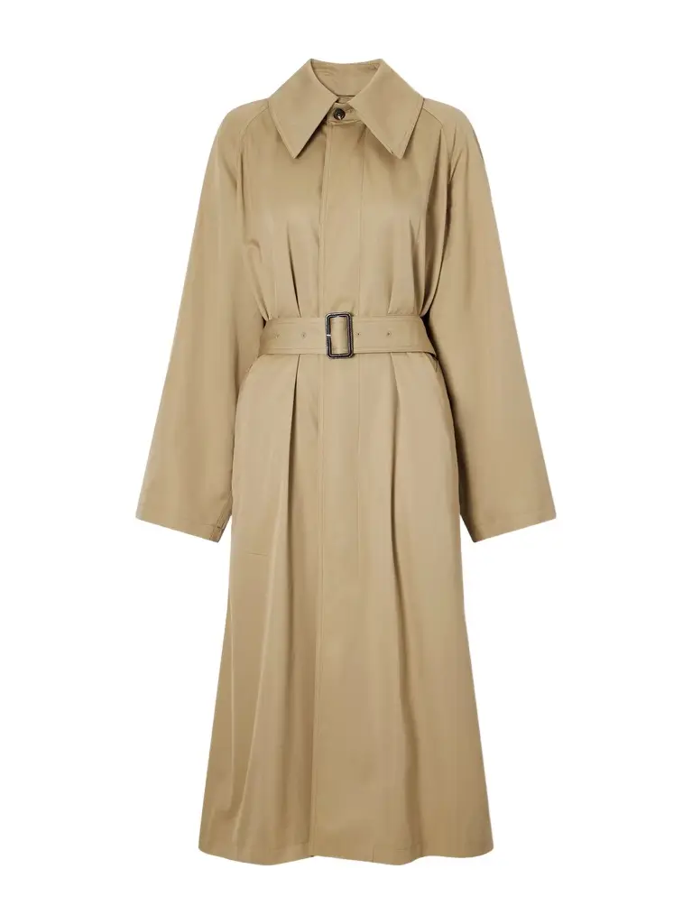 Belted cotton and silk-blend twill coat Belted cotton and silk-blend twill coat