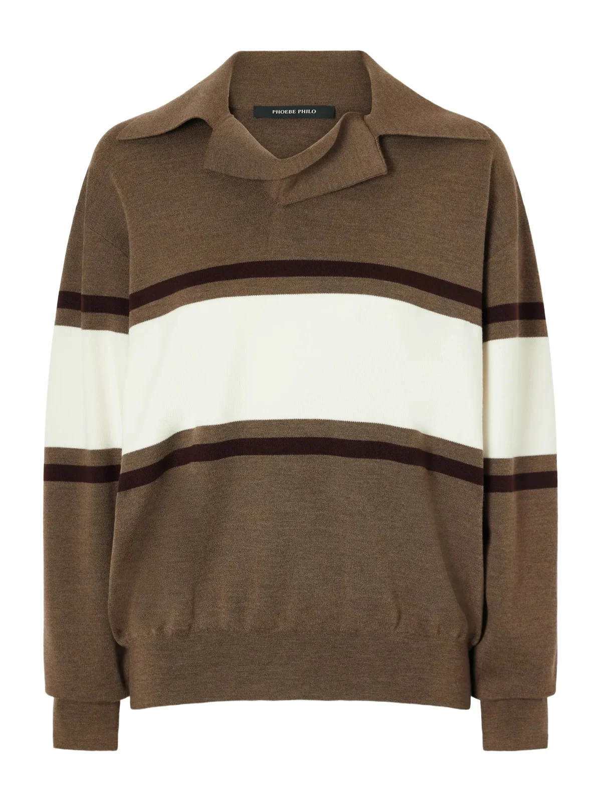 Phoebe Philo Striped wool polo sweater