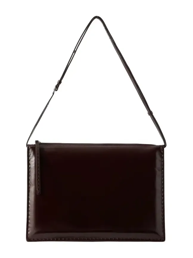 Glove leather shoulder bag - burgundy - One Size Glove leather shoulder bag - burgundy - One Size
