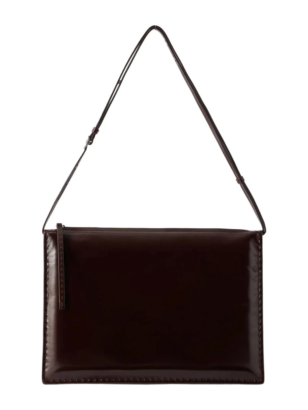 Glove leather shoulder bag - burgundy - One Size Glove leather shoulder bag - burgundy - One Size