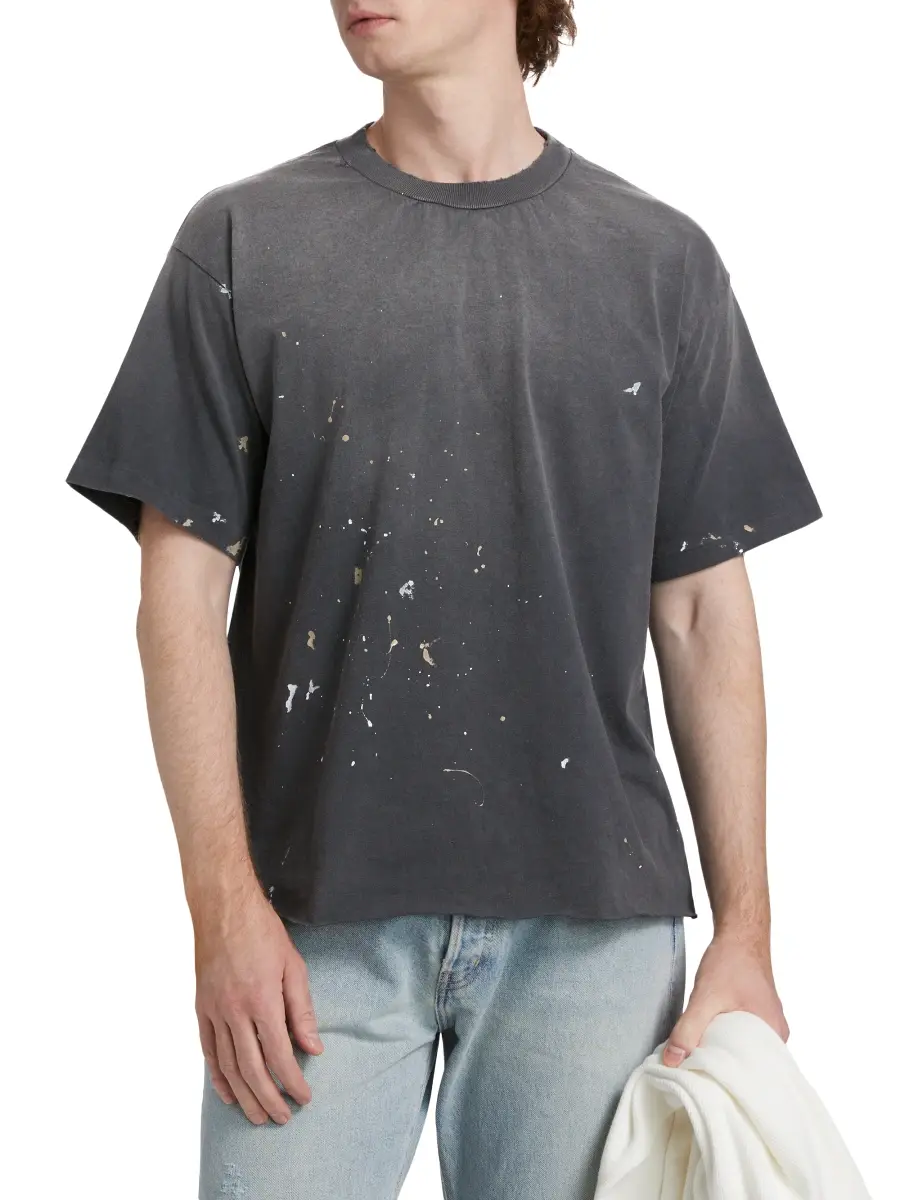John Elliott Men Odeon Splatter Cotton T-Shirt | Thumbnail 3