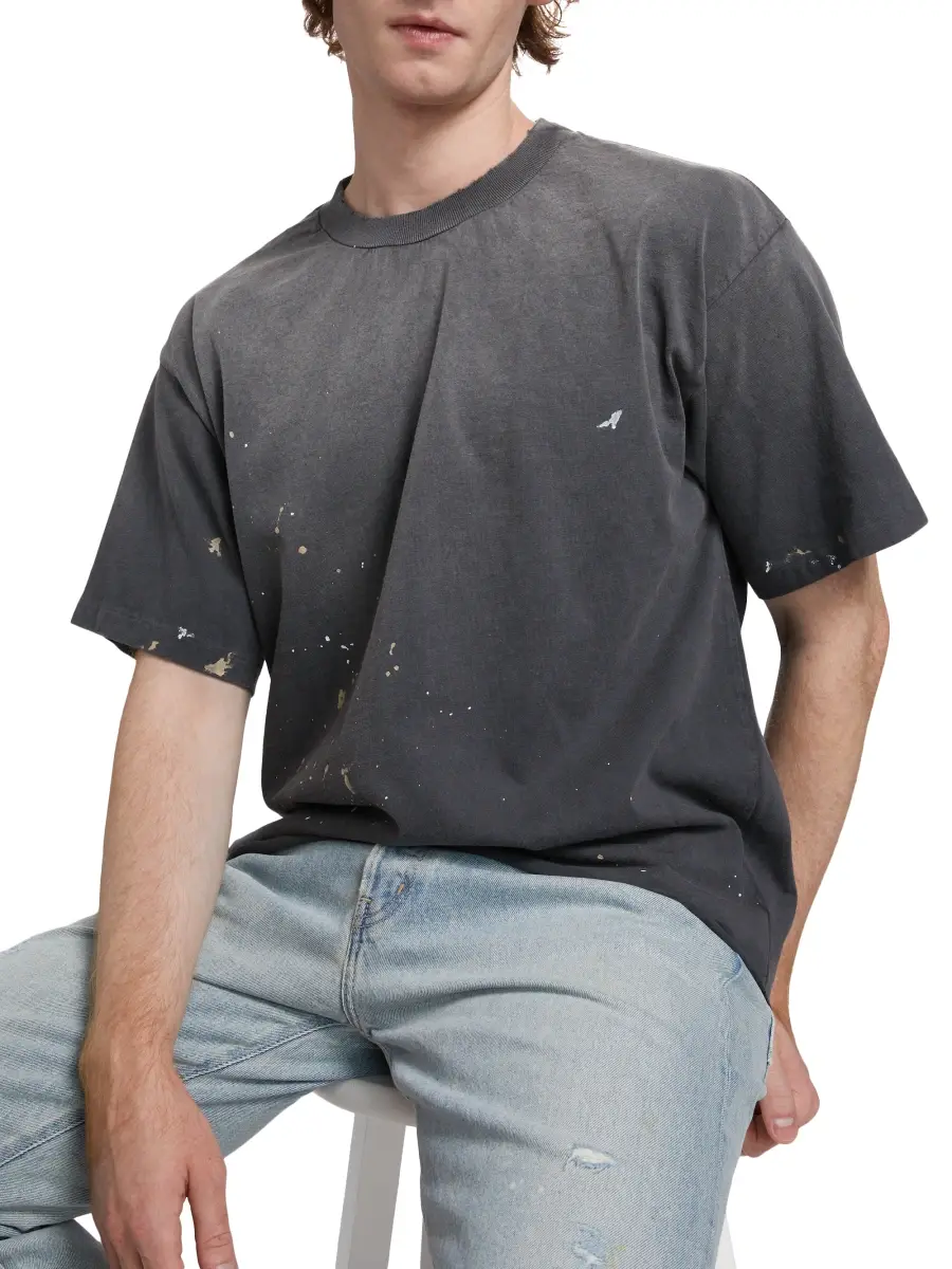 John Elliott Men Odeon Splatter Cotton T-Shirt | Thumbnail 6
