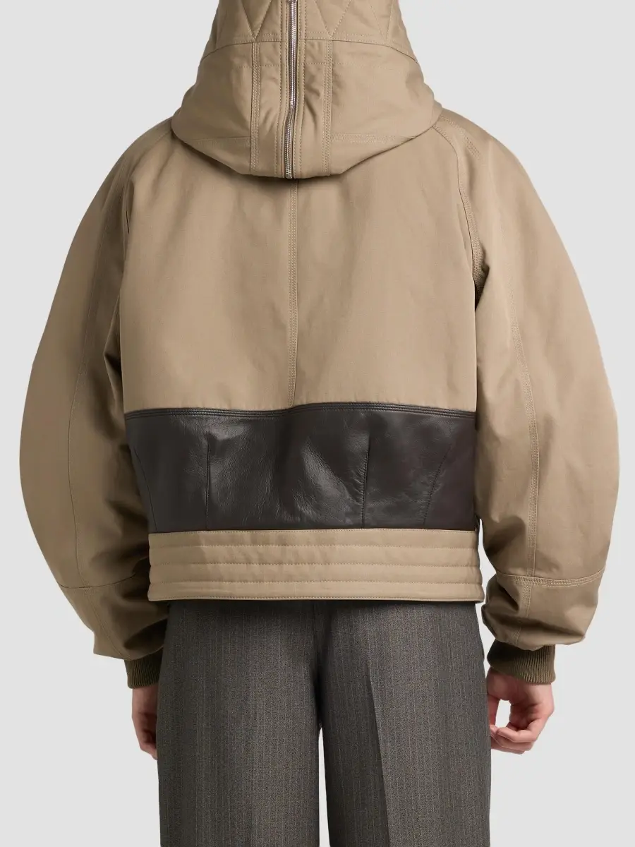 Bottega Veneta Men's Cotton Canvas & Leather Padded Jacket | Thumbnail 5 Bottega Veneta Men's Cotton Canvas & Leather Padded Jacket | Thumbnail 5