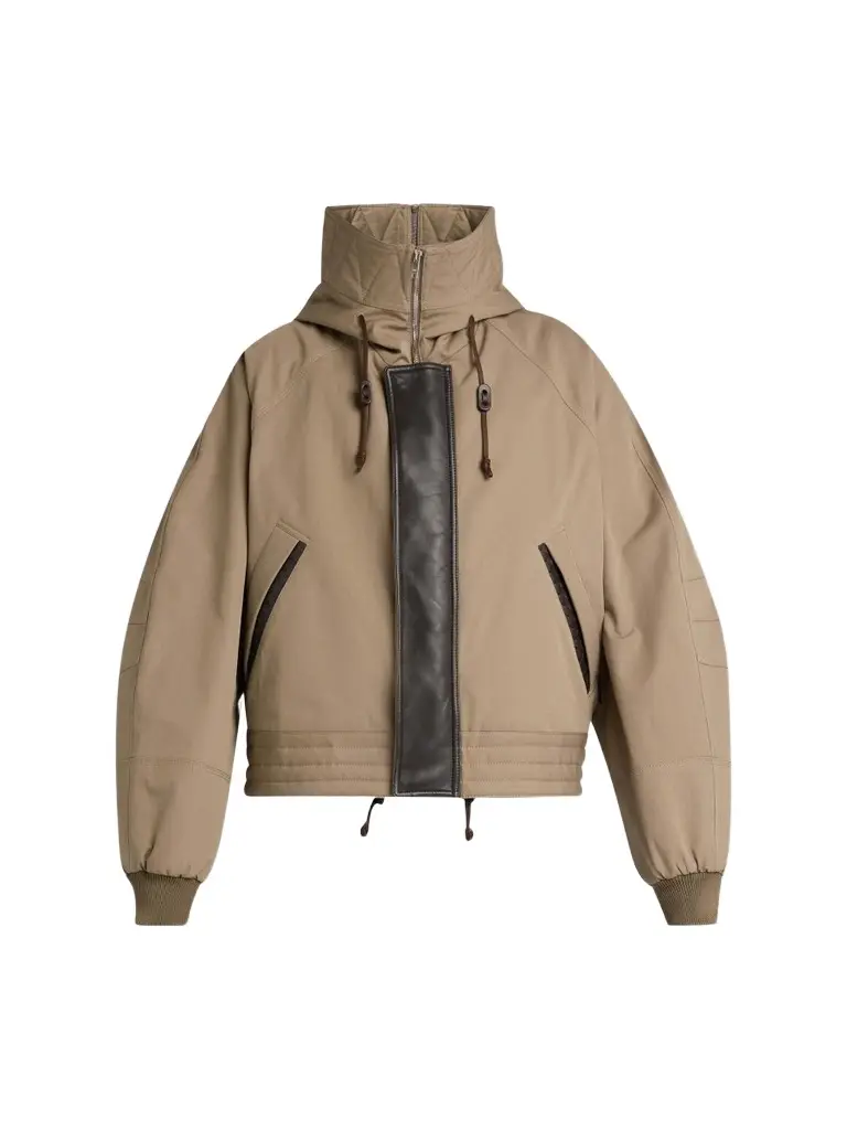 Bottega Veneta Men's Cotton Canvas & Leather Padded Jacket