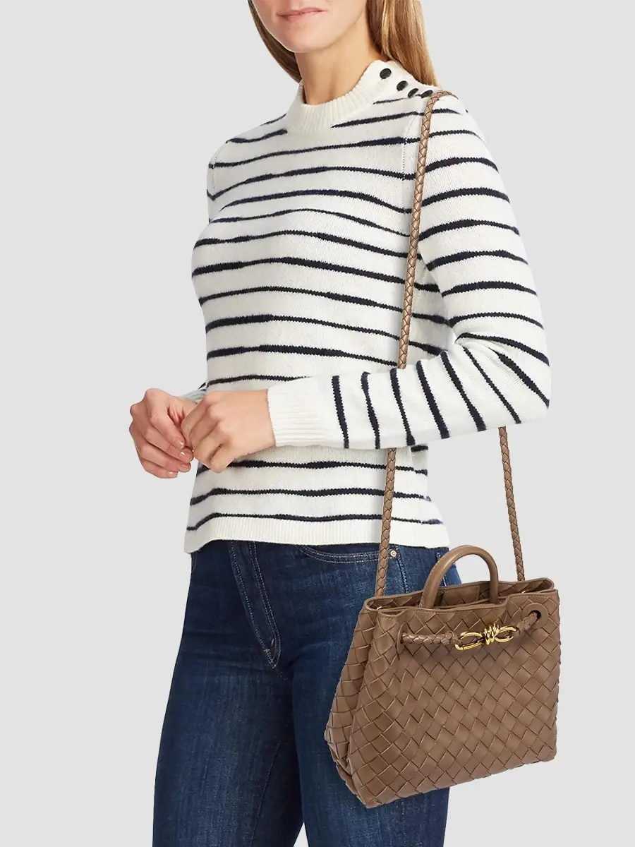 Bottega Veneta Women's Andiamo Small Intrecciato-Leather Top-Handle Bag | Thumbnail 2