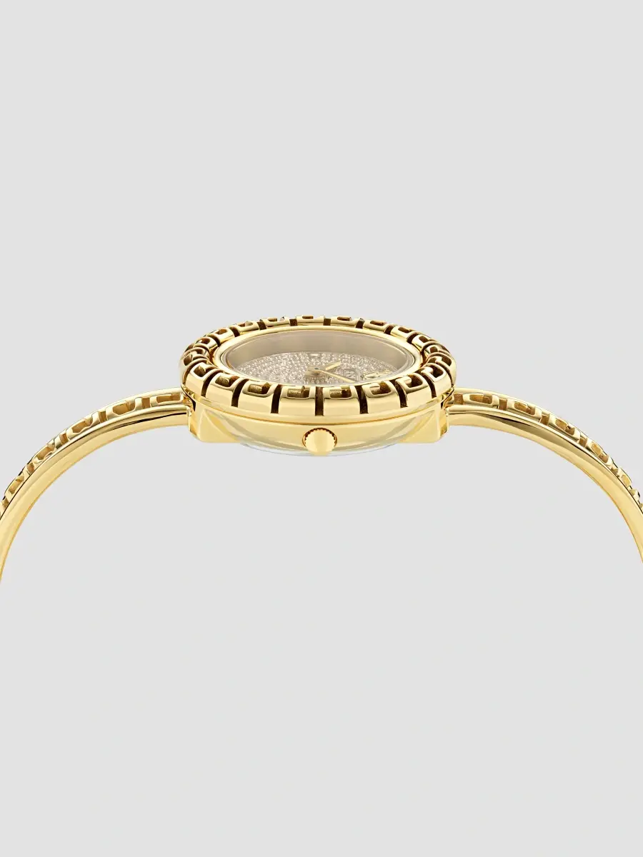 Versace Women's Greca Goldtone Stainless Steel, 0.39 TCW Diamond & Leather 3-Piece Watch Set/28MM | Thumbnail 3 Versace Women's Greca Goldtone Stainless Steel, 0.39 TCW Diamond & Leather 3-Piece Watch Set/28MM | Thumbnail 3