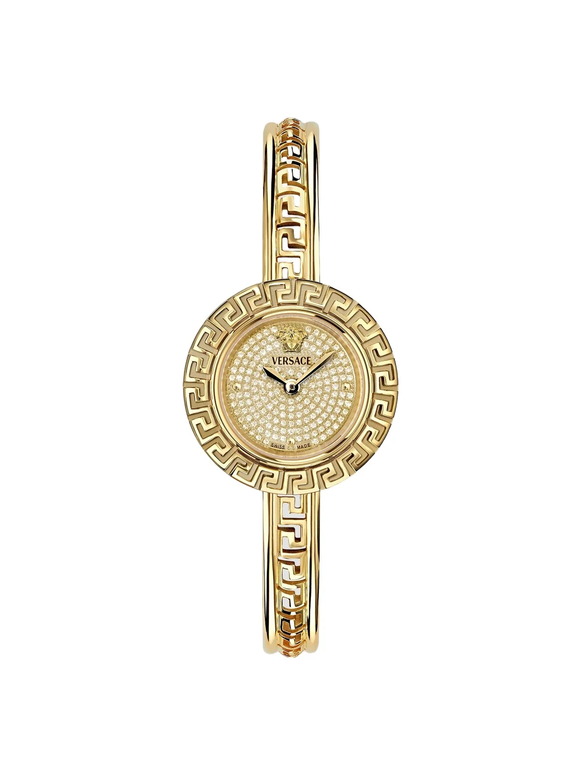 Versace Women's Greca Goldtone Stainless Steel, 0.39 TCW Diamond & Leather 3-Piece Watch Set/28MM