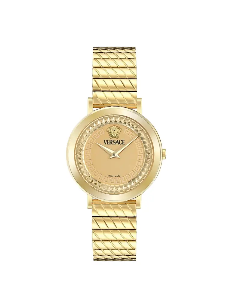 Versace Women's Delphinus Goldtone Stainless Steel Bracelet Watch/35MM