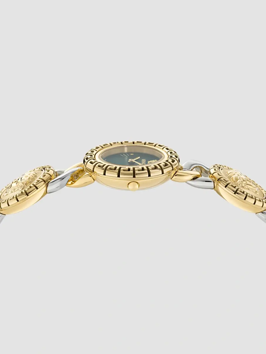 Versace Women's La Greca Stud Icon Two-Tone Stainless Steel & Yellow Goldtone IP Bracelet Watch/28MM | Thumbnail 3