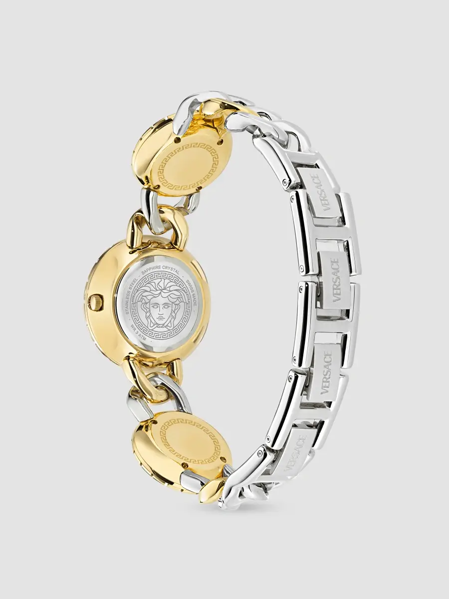 Versace Women's La Greca Stud Icon Two-Tone Stainless Steel & Yellow Goldtone IP Bracelet Watch/28MM | Thumbnail 4
