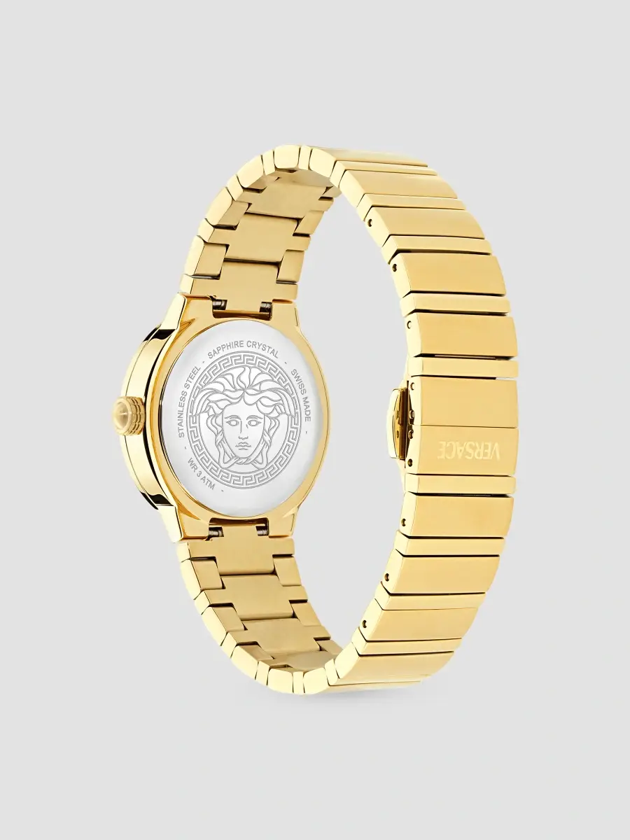 Versace Women's Greca Logo Goldtone Stainless Steel & Green Mother-Of-Pearl Bracelet Watch/33MM | Thumbnail 4