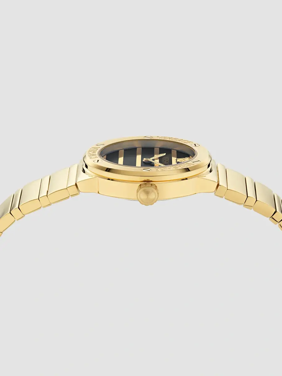 Versace Women's Greca Logo Goldtone Stainless Steel & Black Mother-Of-Pearl Bracelet Watch/33MM | Thumbnail 3 Versace Women's Greca Logo Goldtone Stainless Steel & Black Mother-Of-Pearl Bracelet Watch/33MM | Thumbnail 3