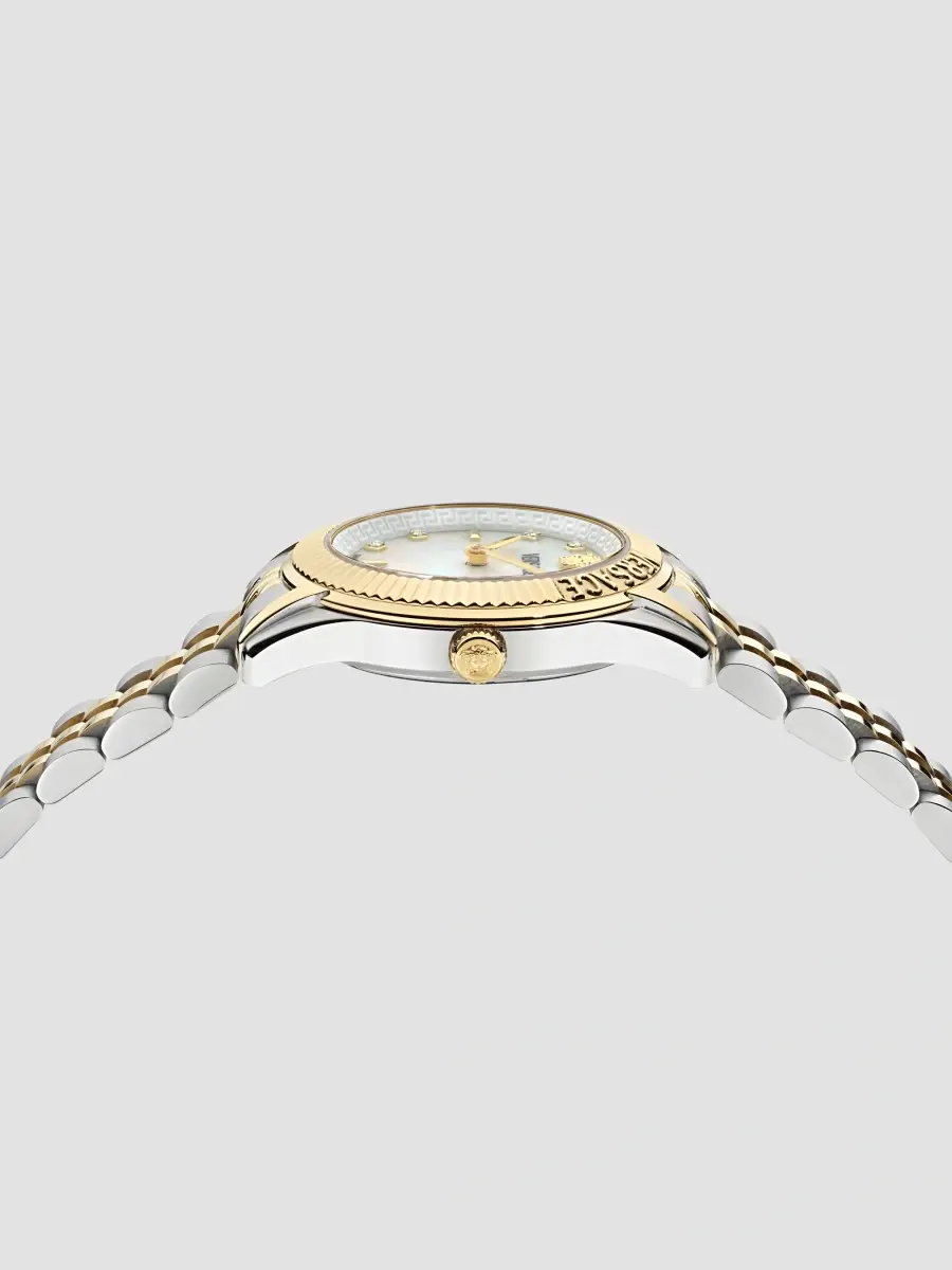 Versace Women's Greca Time Two-Tone Stainless Steel & 0.04 TCW Diamond Bracelet Watch/30MM | Thumbnail 3