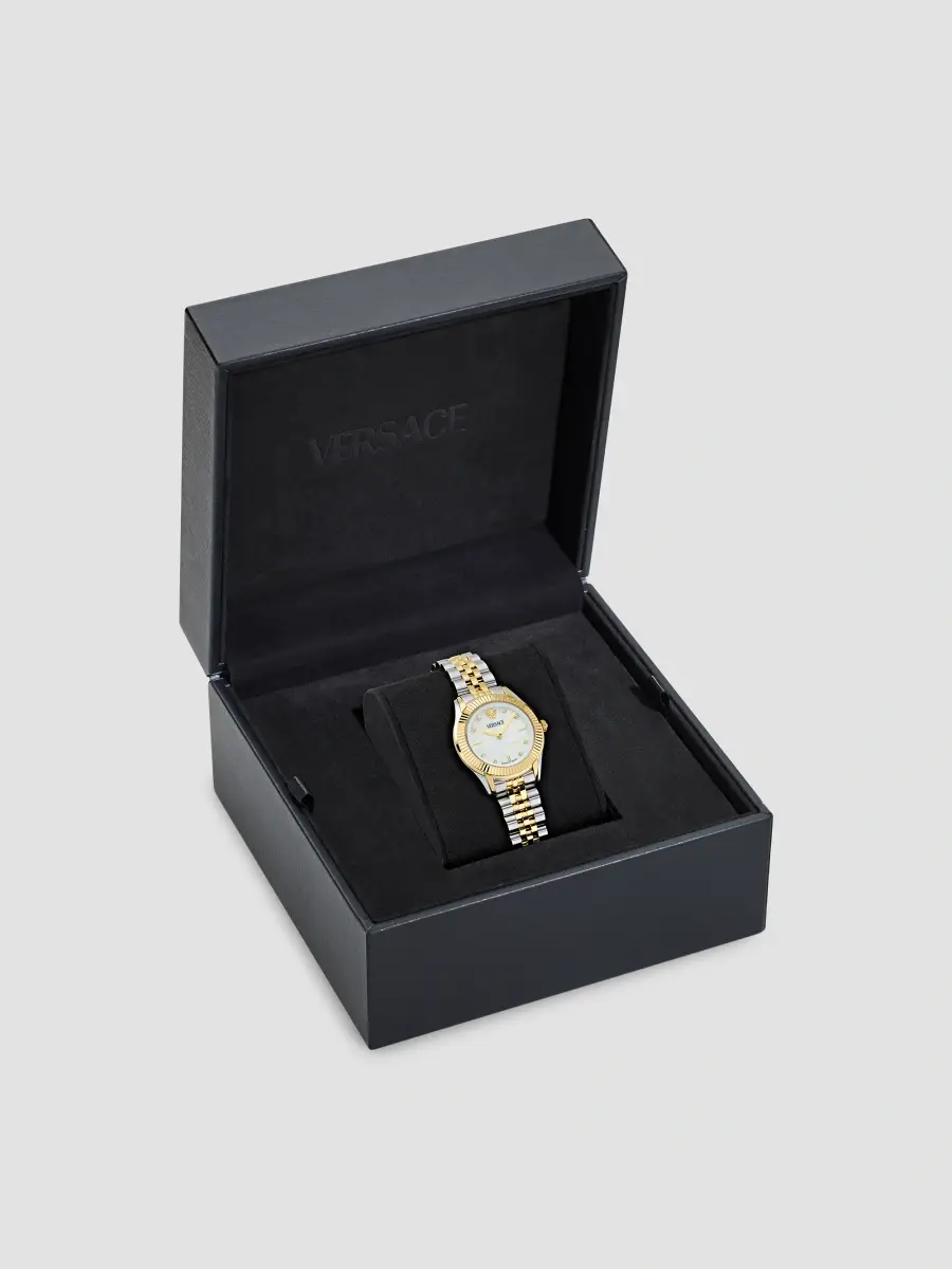 Versace Women's Greca Time Two-Tone Stainless Steel & 0.04 TCW Diamond Bracelet Watch/30MM | Thumbnail 5
