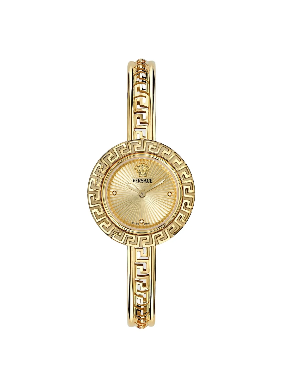 Versace Women's Greca Goldtone Stainless Steel, 0.01 TCW Diamond & Leather 3-Piece Watch Set/28MM